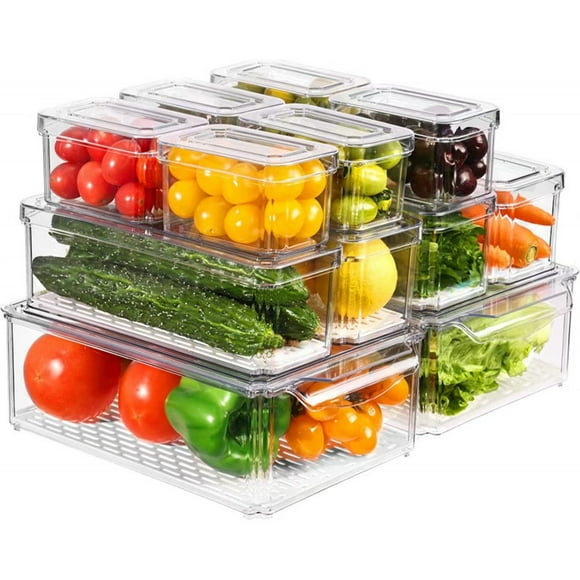 Juego de 12 Organizadores Brandtrendy para Almacenamiento de Alimentos con Tapa