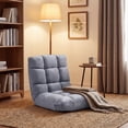 thumbnail image 3 of Giantex Chaise de Sol Réglable, Chaise Longue de Jeu à 14 Positions, Sofa Paresseux Rembourré, Gris, 3 of 9