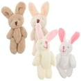 thumbnail image 1 of 4 mini conejitos de peluche, adorables muñecos de conejo con cordón corto, colgantes de conejo de peluche pequeños, 1 of 7