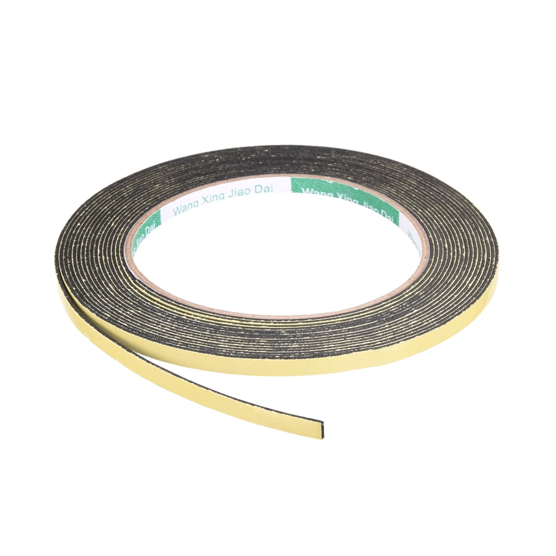 uxcell Sealing Foam Tape 10mm Wide 1mm Thick 10m/32.8ft Long Self Adhesive Weather Strip for Window Door Insulation Green Black 