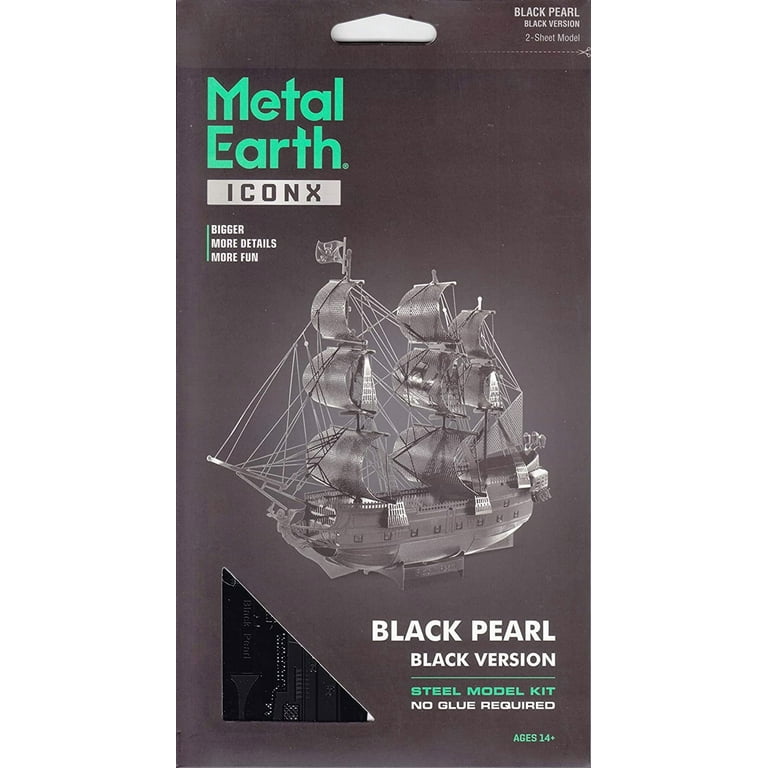 Metal Earth ICX016B Model Kit Black Pearl Ship Version Moderate