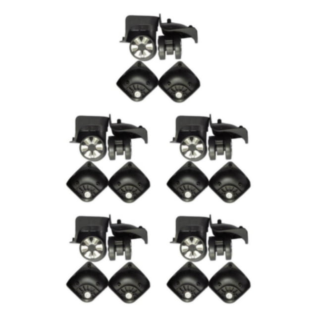 crativent Roulettes Pivotantes Robustes 2 Pcs pour Bagage et Valise avec Rouleau de Voyage à Roulement Fluide A78 Noir 5,3 cm 5 Ensembles