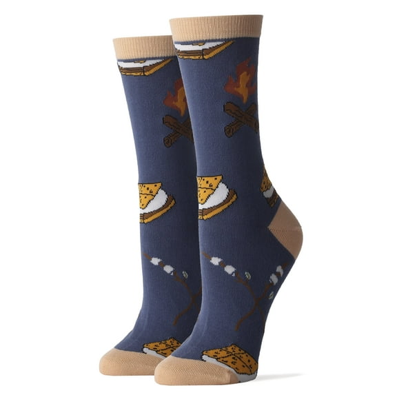 Oooh Yeah Women's Funny Novelty Crew Socks, Camp Vibes, Crazy Silly Fashion Socks