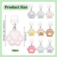 thumbnail image 2 of 1 set 10pcs Dust Plug Charm Type C Anti Dust Plugs 1.2~1.3 inch Long Mobile Dustproof Plugs with Paw Pendants USB C Port Caps Protector Accessory Charging Port Plugs Pendants, 2 of 8