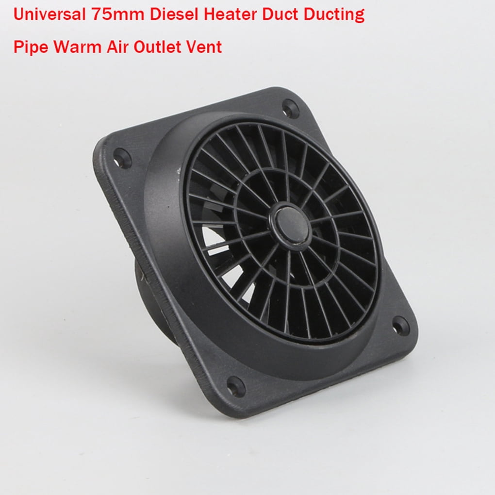 75mm Aluminium Flexible Heater Ducting Hose - 2m Black Vent Pipe For Diesel Parking Heaters (Webasto, Eberspächer)-1101550