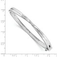 thumbnail image 2 of 925 Sterling Silver White Ice .03ct. Diamond Crossover Bangle Chain Bracelet; for Adults and Teens; for Women and Men, 2 of 3