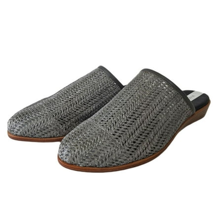 

MATT BERNSON Women s Ash Raffia Finch Slides Grey 5