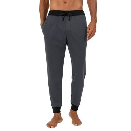 fruit of the loom men's knit poly rayon jogger lounge pant