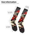 thumbnail image 2 of Fotbe Red Mushrooms Calcetas Divertidas Estampadas para Hombre y Mujer, Calcetas de Algodón hasta la Rodilla para Caminar, Correr, Enfermería y Embarazo, 2 of 6