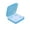 Blue, variant on Portable 4 Compartment Plastic Pill Organizer Box with Secure Snap Lid for Travel and Daily Use Medication Storage