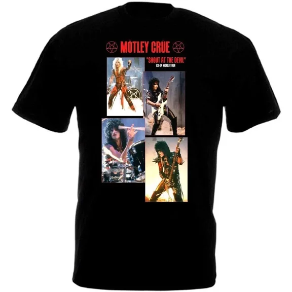 Reprint Rare Motley! Crue Shout at the Devil v4 T-shirt vintage poster sizes S-5XL