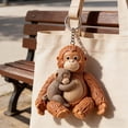 thumbnail image 2 of WKSCLPAI Punch Monkey Keychain, Cute 3D Printed Punch Orangutan Ornaments, Trending Cuddle Companion Key Chain for keys, Bags, Backpacks, Gift for Punch Lovers, 2 of 6