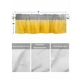thumbnail image 4 of Valances for Windows Yellow Gray Rod Pocket Cafe Window Treatments Valance Curtains for Kitchen Bathroom Laundry Basement Windows 60"x14", 4 of 9
