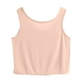 thumbnail image 4 of cfhntfmh Sleep Tops for Women Strappy Sleeveless Scoop Neck Pleated Crop Tops Sleepwear Baggy Plus Size Tank Shirts, 4 of 7