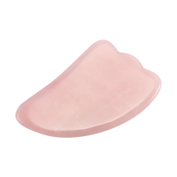 Tablero Gua Sha De Cuarzo Rosa Natural Pro, Herramienta De Masaje Para Raspar El Cuidado Del Cuerpo Y La Cara, Tablero De Piedra De Jade Cateissary CE002915-00