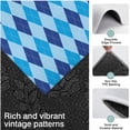thumbnail image 3 of Light Blue and Dark Blue Argyle Pattern Kitchen Rugs Sets Of 3,Kitchen Runner Rugs Non Skid Washable,Decorative Kitchen Floor Mats for Kitchen,Sink,Laundry,17"x30"+ 17"x47" + 17"x59", 3 of 6