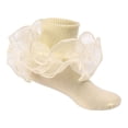 thumbnail image 4 of Lace Trim Ankle Socks for Women Girls, Soft Stretchy Ruffle Short Socks, Breathable Knit Ballet Dance Socks,Casual Liner Socks for Daily Wear, Performance, Party, Home,Black,6-8 Years, 4 of 7