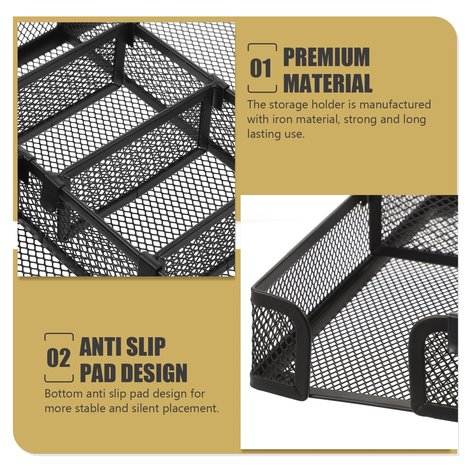 unbranded  Mesh Pen Holder Desk Drawer Organizer Metal Partition for Tray Box Accessories