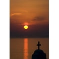 thumbnail image 2 of Young, Bill 11x14 Black Ornate Wood Framed with Double Matting Museum Art Print Titled - Greece, Mykonos Greek Orthodox church, sunset, 2 of 4