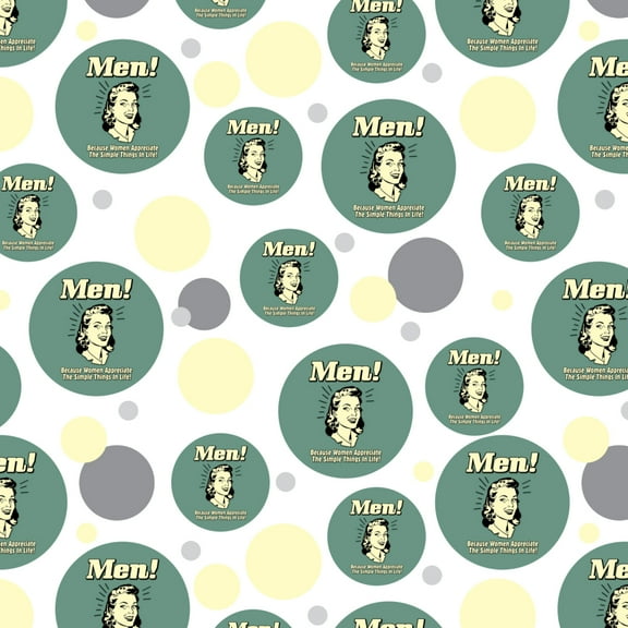 Men Because Women Appreciate The Simple Things in Life Funny Humor Retro Premium Gift Wrap Wrapping Paper Roll