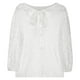 thumbnail image 5 of Camisa de manga larga,Blusa de mujer con espalda descubierta, manga larga, cuello redondo, encaje blanco liso, ropa informal para uso diario, sopatenor, 5 of 7
