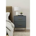 thumbnail image 2 of Alpine Furniture Madelyn Two Drawer Nightstand, Slate Gray, 2 of 3