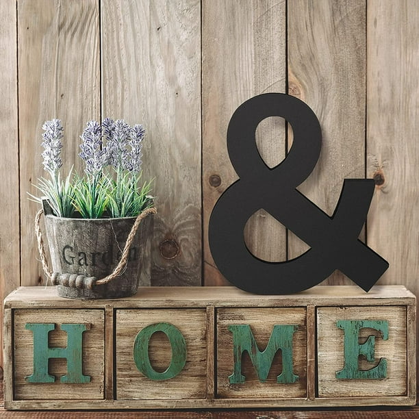 Wooden Wall Letters Decor Rustic