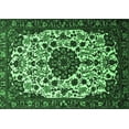 thumbnail image 1 of Ahgly Company Indoor Rectangle Medallion Emerald Green Traditional Area Rugs, 2' x 4', 1 of 4