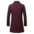 thumbnail image 3 of Njoeus Men's Single Breasted Woolen Blends Pea Coat Notch Collar Trench Coat Winter Fall Jacket Warm Overcoat S-3XL, 3 of 3