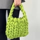 thumbnail image 5 of Bolso tejido para mujer | Bolso estilo crochet | Bolso de hombro artesanal | Bolso tote lavable de PU para uso diario | Bolso cruzado informal para ir de compras, al trabajo y a viajar, 5 of 6
