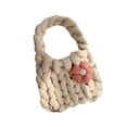 thumbnail image 1 of Bolsa de crochet de mujeres Bolsa acolchada Accesorio Femenino Accesorio Multipropósito de tejido de tejido Bolso de punto para la fiesta de viaje de Caqui, 1 of 8