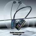 thumbnail image 4 of Nkmbld Portable Bluetooth Headphones Neck Hanging Bluetooth Earphones 5.4 with LED Color Screen and Battery Display Karaoke Earphones with Ear Reverb Supports Card Insertion Playback, Black, 4 of 9