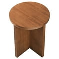 thumbnail image 4 of Coffee Sofa Side Table, Walnut, Wood, Round, Living Kitchen Cafe Bistro Hospitality Restaurant, Modern Contemporary HB36261, 4 of 8