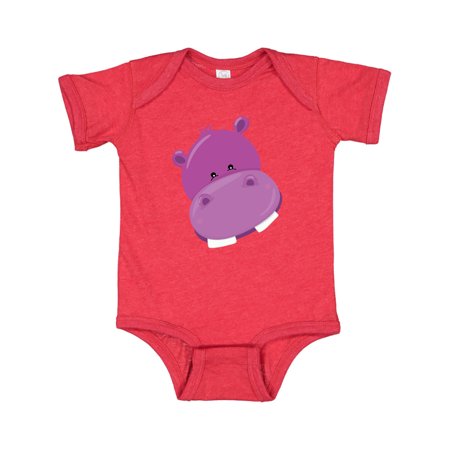 

Inktastic Cute Purple Hippo Head Gift Baby Boy or Baby Girl Bodysuit