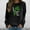 Black, variant on jsaierl St. Patrick's Day Sweatshirts for Women Casual Long Sleeve Clover Love Letter Print Tee Irish Vintage Crew Neck Tops Dressy Casual T-Shirt Blouse Gift for Women