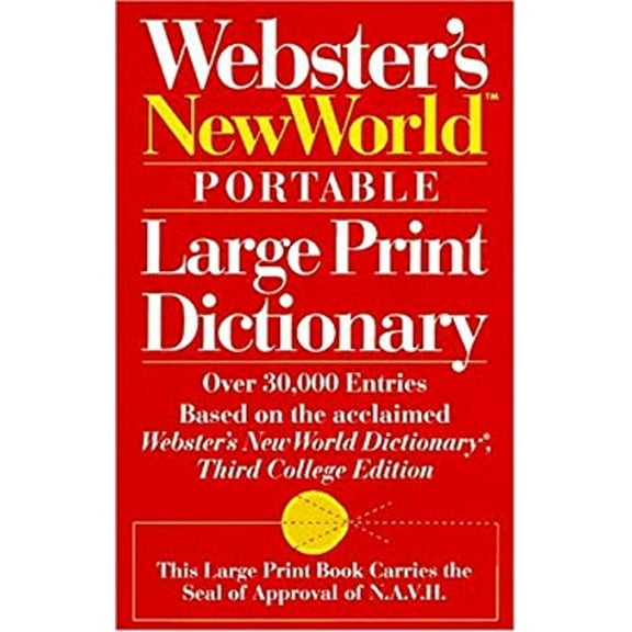 Pre-Owned Webster's New World Portable Large Print Dictionary (Paperback) 9780671883508