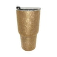 thumbnail image 2 of Taza de de material acero inoxidable 304, de vacío de agua de diamante, mini botella de agua, taza portátil taza térmica - dorado perfecl Taza de café aislada, 2 of 7