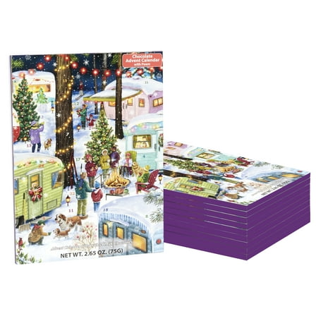 Camping for Christmas Chocolate Advent Calendars 10-Pack with Twas the Night Before Christmas