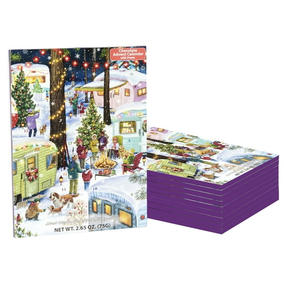Camping for Christmas Chocolate Advent Calendars 10-Pack with Twas the Night Before Christmas