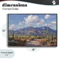 thumbnail image 4 of Stupell Industries Rustic Lodge Desert Mountains at Sunset Glow Black Framed Giclee Art, 18 x 12, by Gina Kelly, 4 of 8