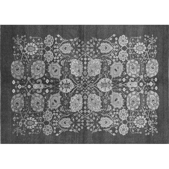 Ahgly Company Indoor Rectangle Oriental Gray Industrial Area Rugs, 3' x 5'
