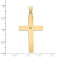 thumbnail image 3 of 14k Yellow Gold Polished .03 CT Diamond Cross Pendant, 3 of 4