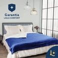 thumbnail image 3 of Cobija Cobertor Aborregado Matrimonial Laila Comfort Ultra Suave 100% Microfibra de Poliéster Azul Rey, 3 of 9