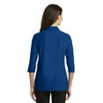 thumbnail image 2 of Port Authority Women’S Silk Touch 3/4-Sleeve Polo. L562., 2 of 2
