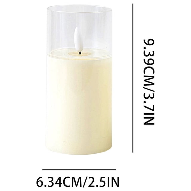 Fiudx Vela Electrónica Led, Diseño Sin Llama de Bajo Consumo, Luz Blanca Cálida, Funciona con Pilas, Apta para Cualquier Espacio, Ideal para Cenas Románticas, Bodas y Festivales. Disponible En Varios
