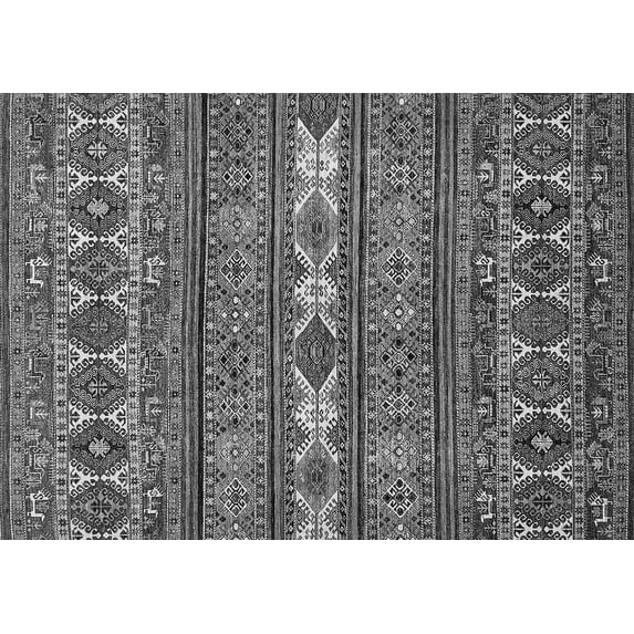 Ahgly Company Indoor Rectangle Abstract Gray Modern Area Rugs, 8' x 10'