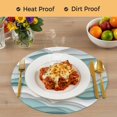 thumbnail image 4 of Teal Ombre Round 13 Inch Placemats Set of 6, Modern Geometric Moire Abstract Art HeatResistant Non Slip Place Mats for Dining Table, Wipeable Braided Kitchen Table Mats for Housewarming, 4 of 9