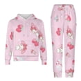 thumbnail image 5 of Kuromi And My Melody Boys 2 Piece Tracksuit Athletic Sweatsuits Sets Hooded Sweatshirt And Jogger Sweatpants Clothing Sets for Kids, 5 of 8