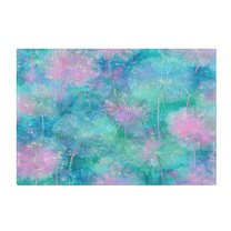 Rectangle Bath Rugs Plush Bathroom Carpet Mat Non Slip Bathroom Mats Tie-dye Dandelions Pattern
