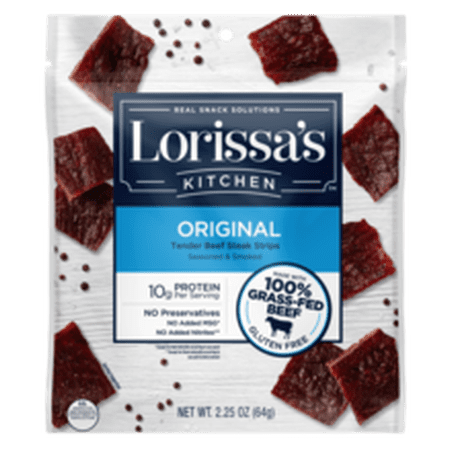 UPC 017082885326 product image for Lorissa's Kitchen Grass-Fed Steak Strips, Gluten Free, Original, 2.25oz | upcitemdb.com